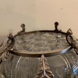 Reims glass flower spade with silver metal footing