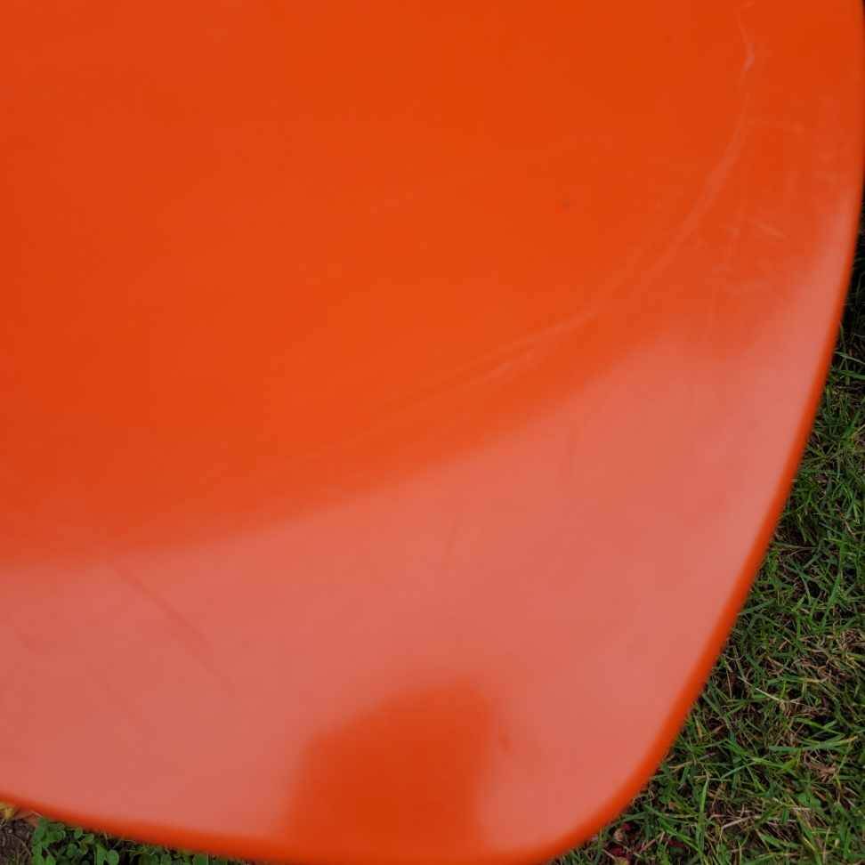 Orange seventies stool/ vintage/ decoration