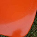 Orange seventies stool/ vintage/ decoration
