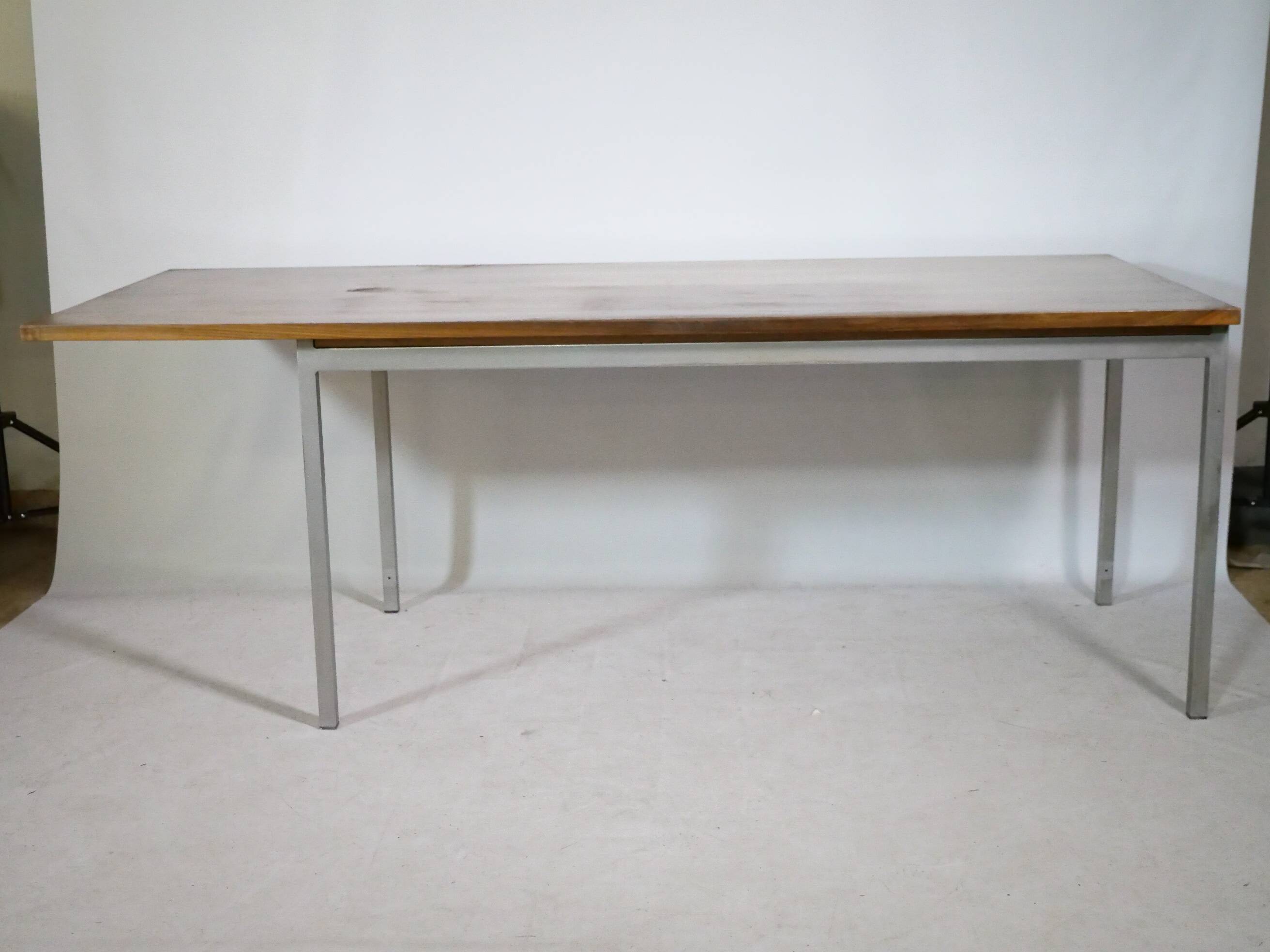 Mid-Century Behr Desk in Walnut with 2 Drawer Containers, Germany, 1970s