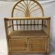 Meuble rangement rotin vintage