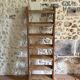 Decorative wooden ladder or towel rack.