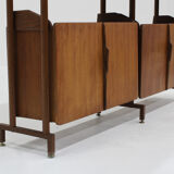 Vintage Italian mid-century bookcase wall cabinet from the 1960s, Italy.