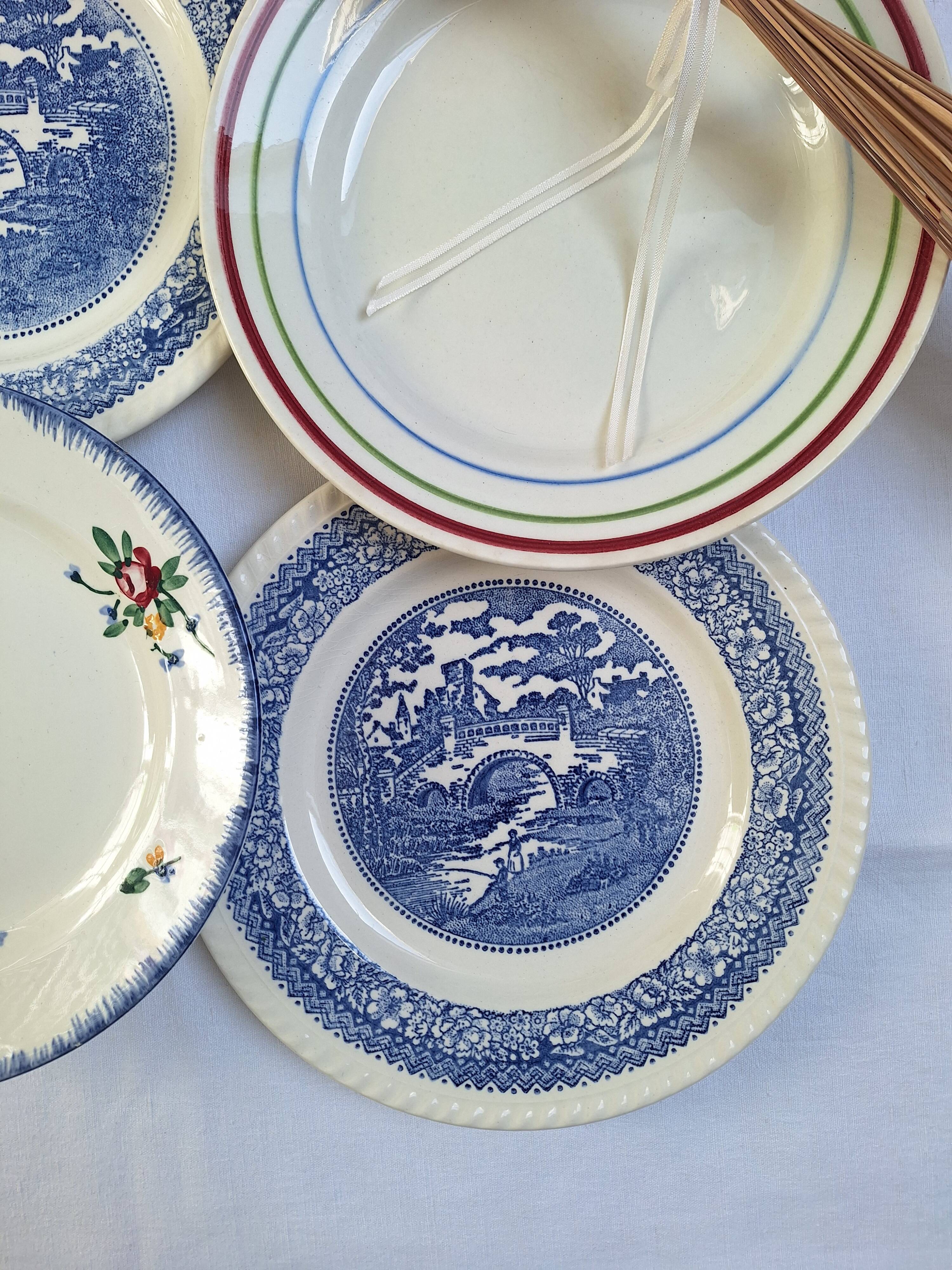 Flat plates Gien, Sarreguemines, Digoin