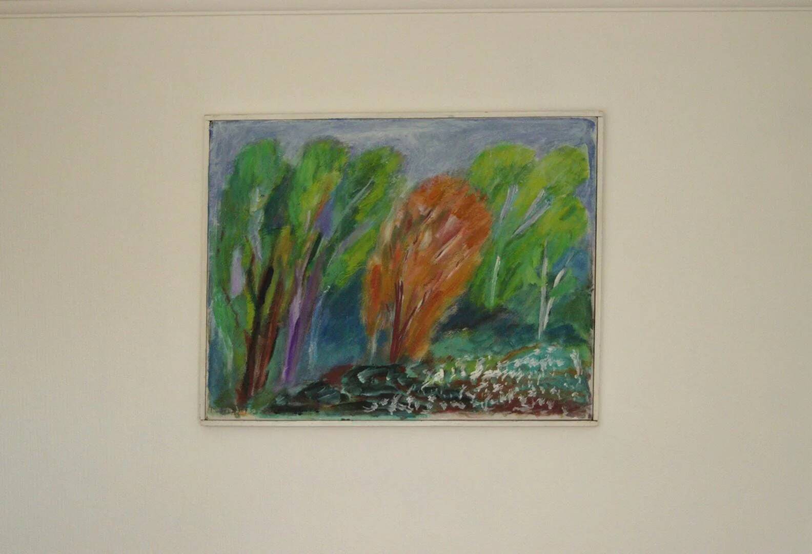 Huile sur toile suédoise "Arbres" par Hernek