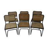 Lot de six chaises Cesca B32 d'après le design Marcel Breuer