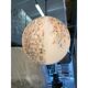 Contemporary Murano-Style Milky-White Glass Sphere with Multicoloured Murrine