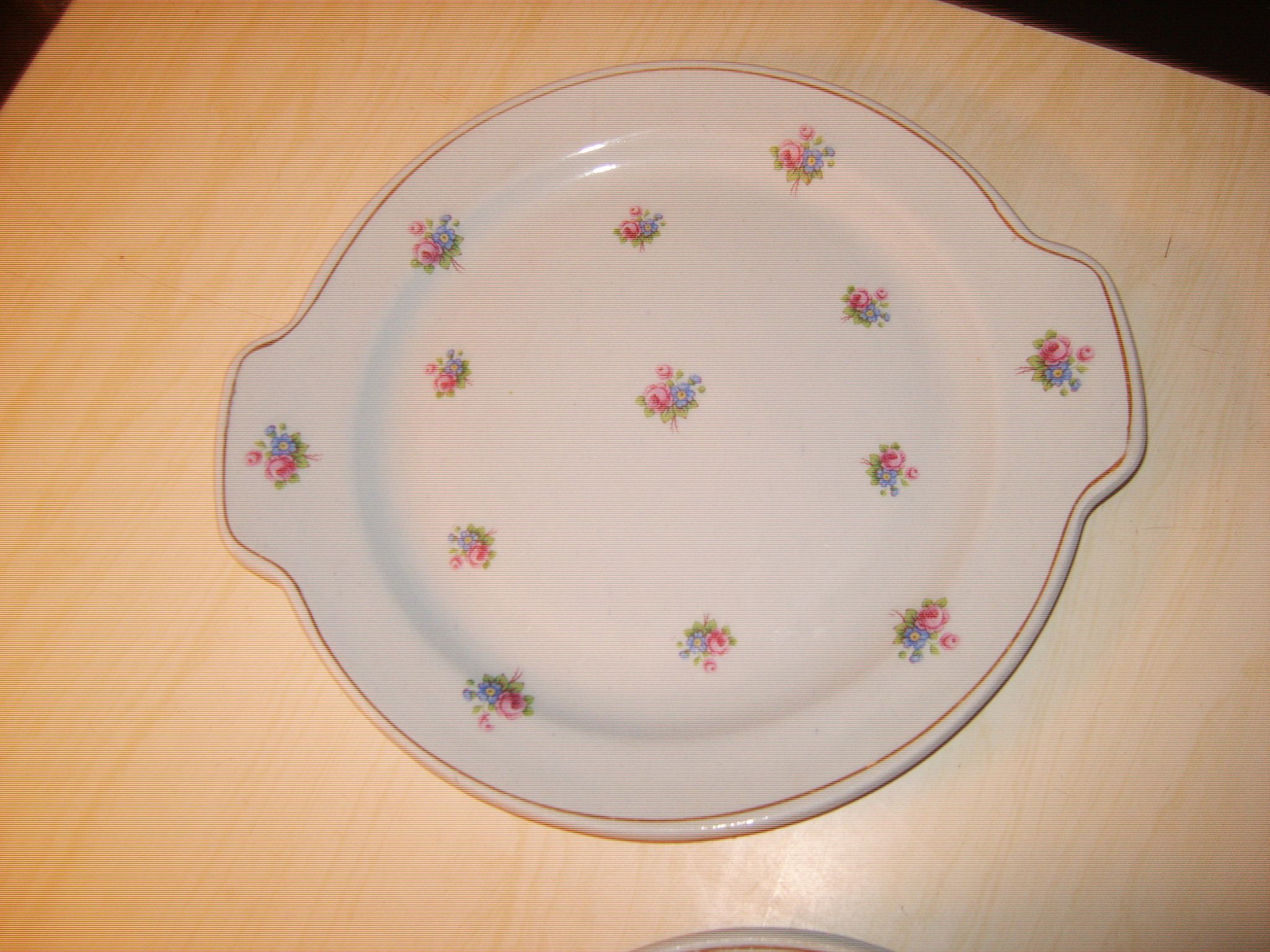 Vintage blue Hamage dessert service