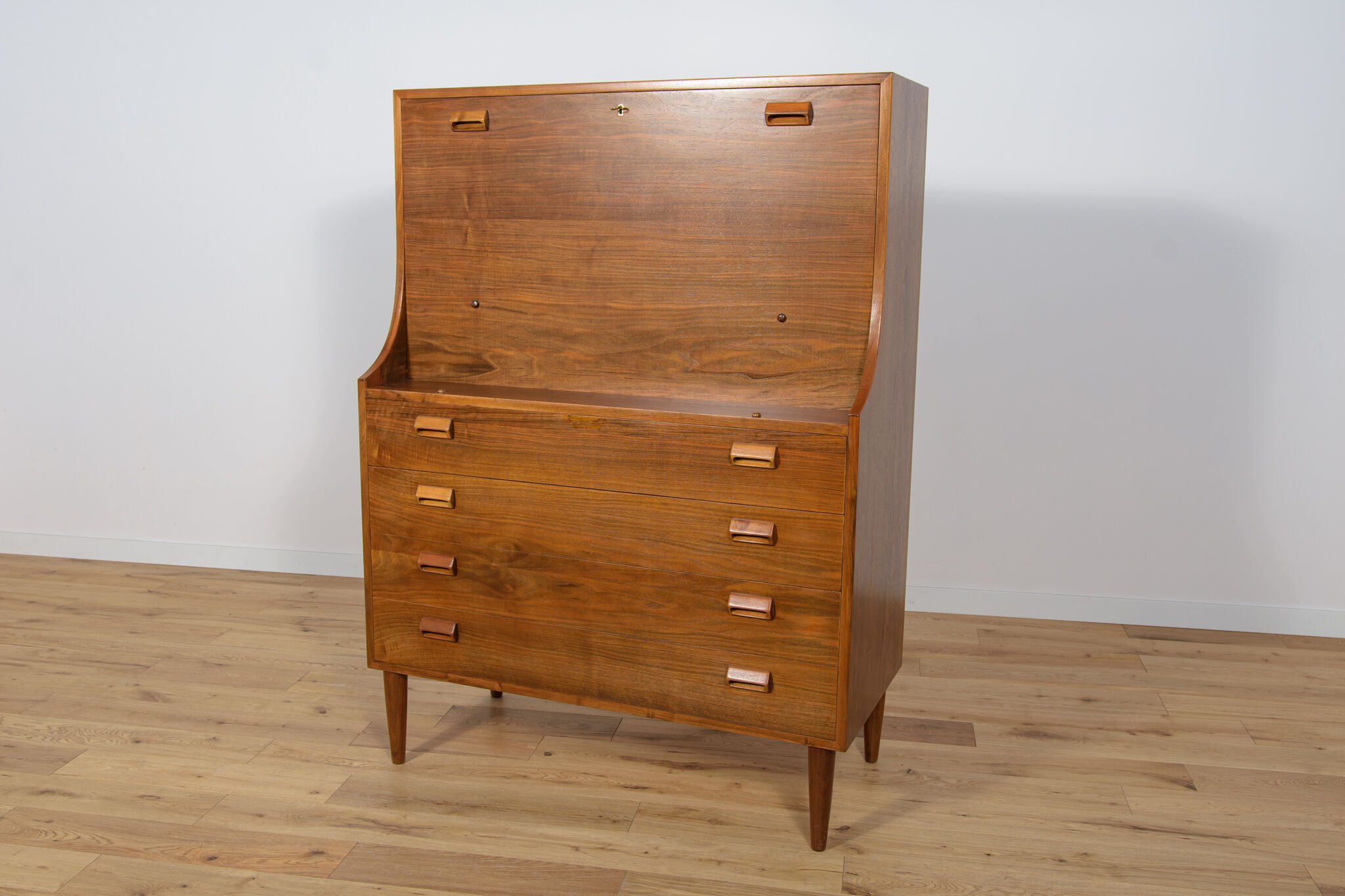 Mid-Century Danish Walnut Secretary by Borge Mogensen for Soborg Mobler, 1960s