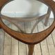 Tricester coffee table by Nathan in teak and glass 1970