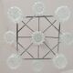 1970s glass and chrome chandelier