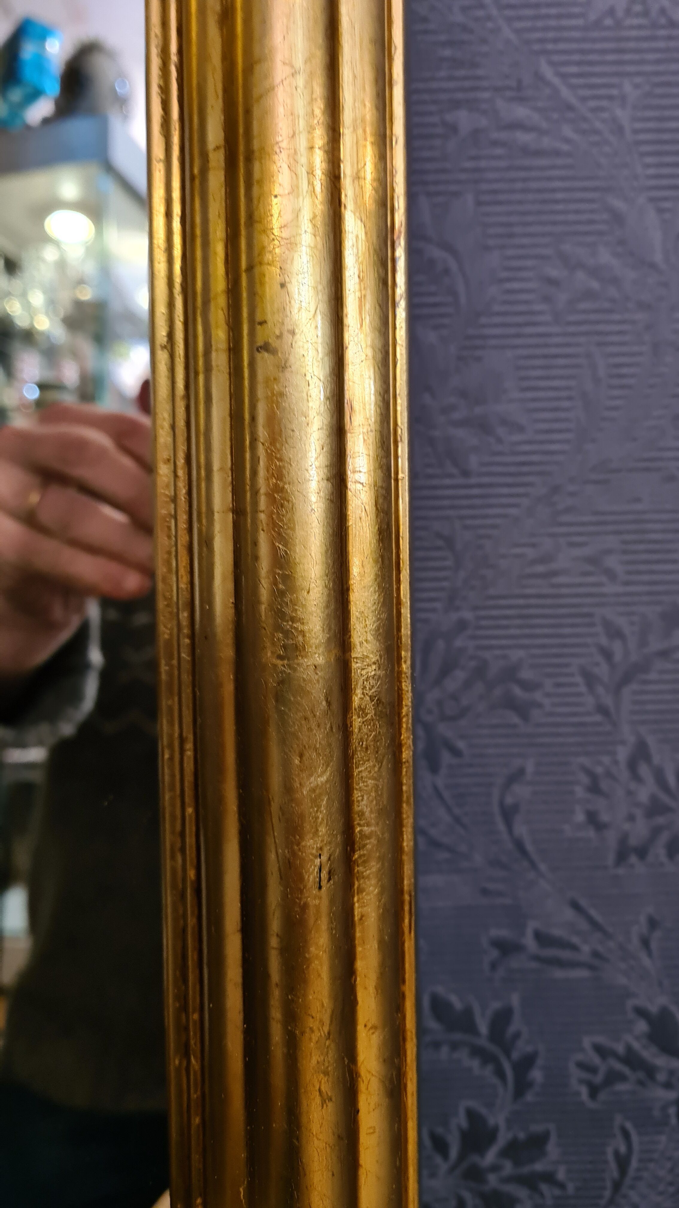Golden vintage mirror - 180x68cm