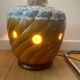 Mid-century perforated ceramic lamp