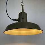 Vintage Green Army Pendant Lamp, 1960s