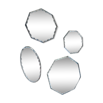 Small mirrors under bevelled glass
