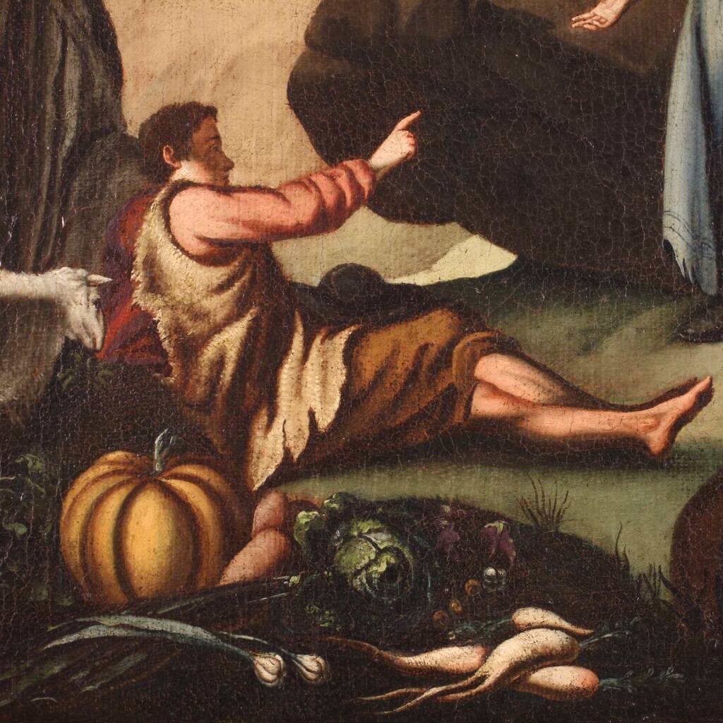 Antique Painting Pastoral Scene From The 18th Century