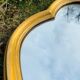 Miroir ancien en bois doré 52x35cm
