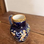 Pichet Milk Jug Creamer Earthenware Gien Renaissance Model Angel Cherub Putti