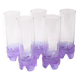 Set of 5 Vintage Lilac Tumblers / LACS Kristallglas / Italy / 1970s