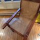 Planter's chair in wood and cane