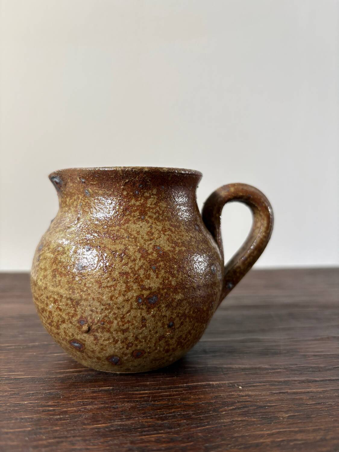 Vintage pyrite stoneware pitcher from the 70s