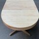 Table scandinave ovale extensible Baumann décapée en teck brut 240cm 1960