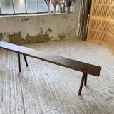 Solid oak farm bench 3m