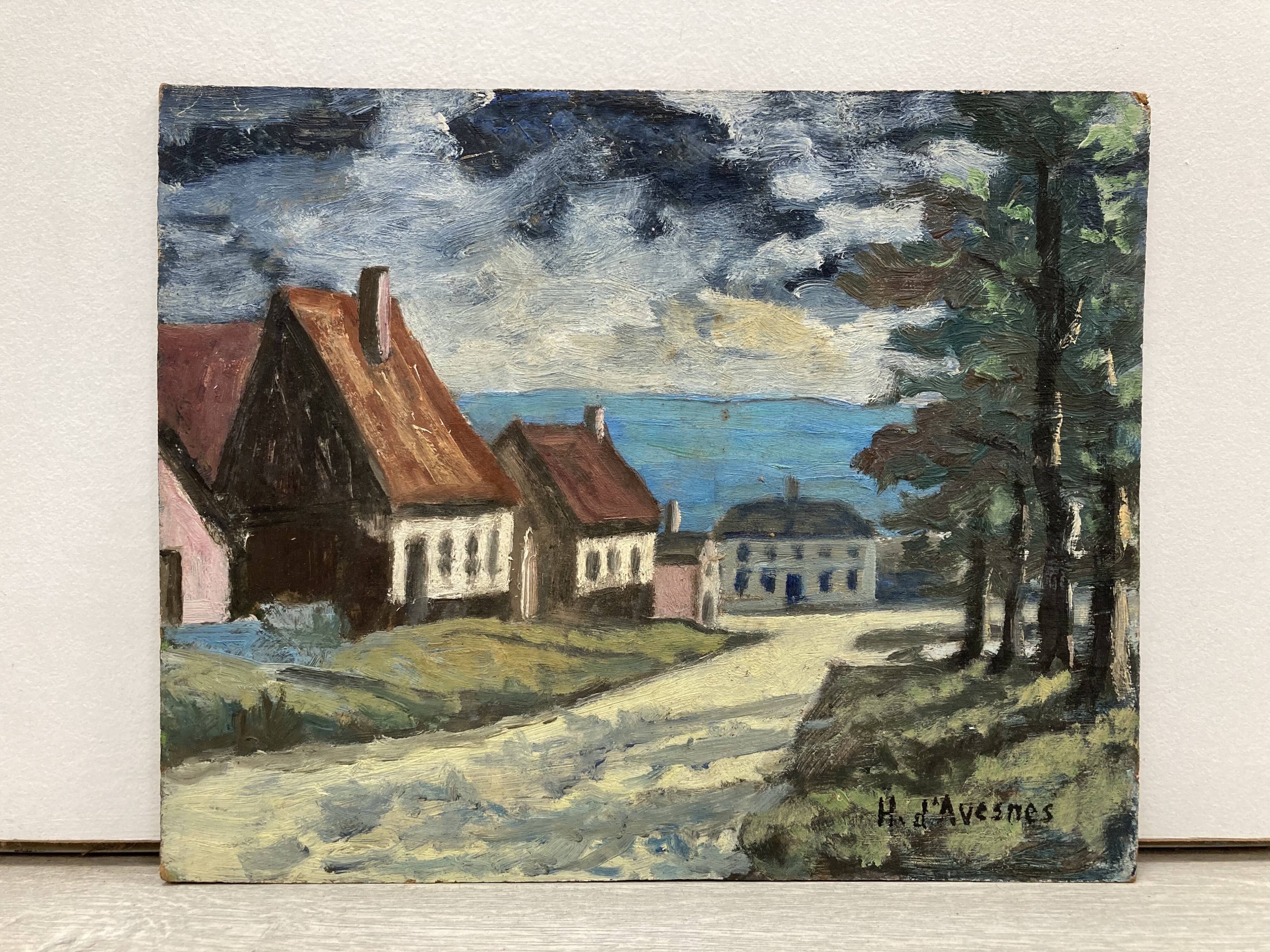 Oil on vintage panel