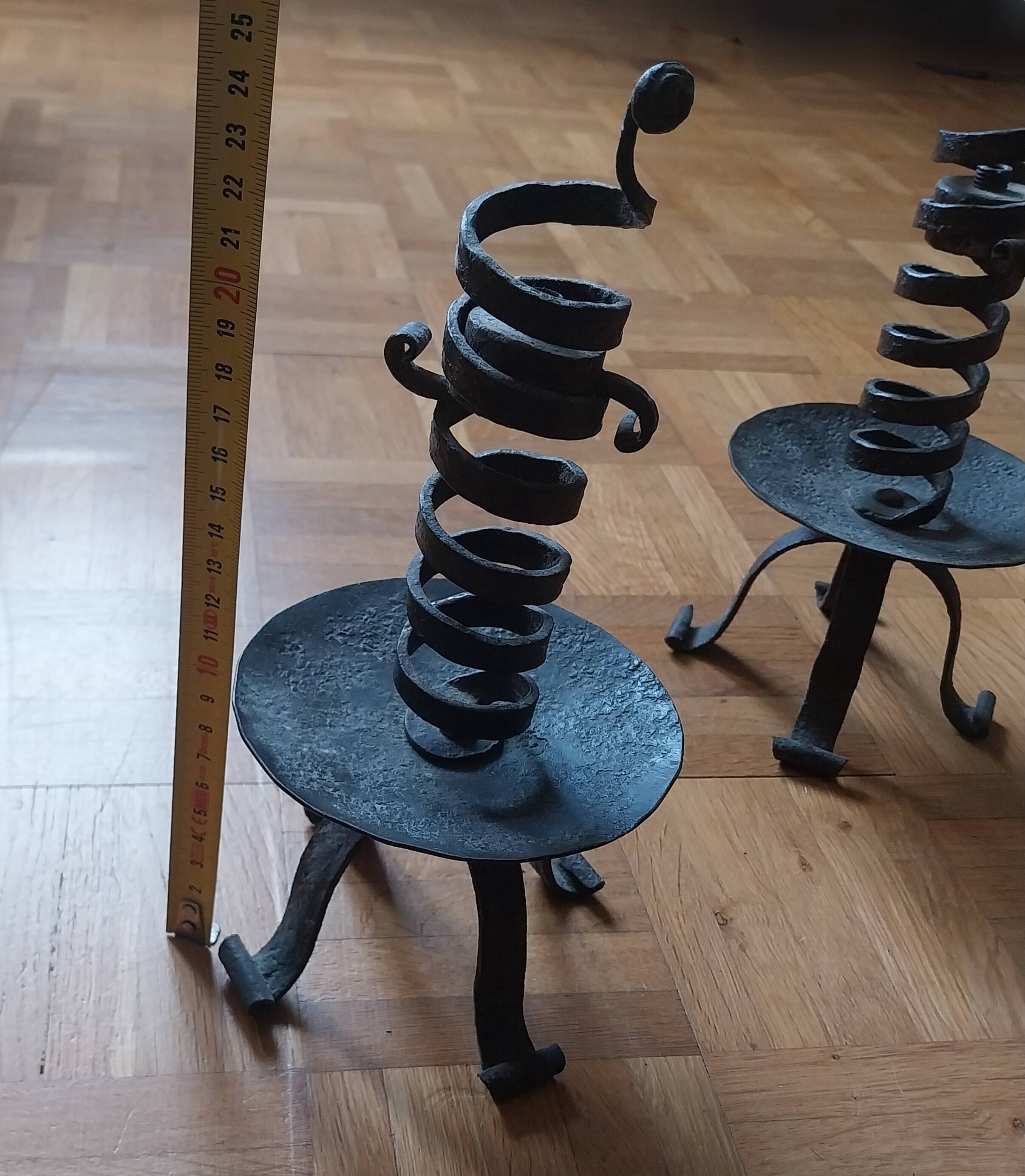 2 rat cave candlesticks / Lot of authentic 4-foot rat cave candlesticks