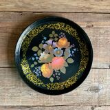 Black metal tray