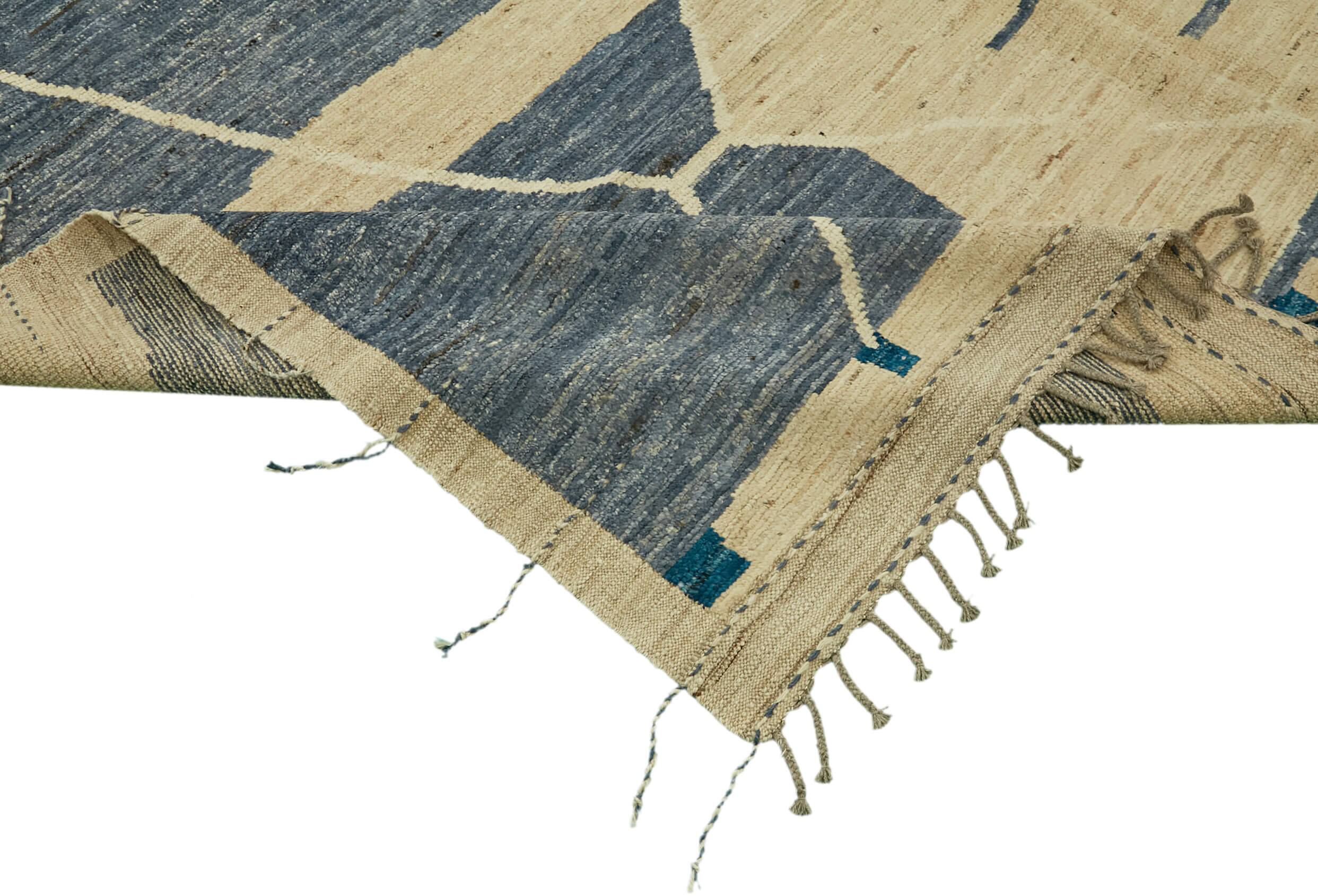 Handwoven Turkish Rustic 280 cm x 374 cm Beige Wool Carpet