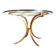 Round Dining Table in Gold Metal by Robert Thibier