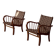 Pair of oak and rope arm chairs - Germany 1950s