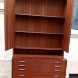 Double teak cabinet from the 1950s by Hans Wegner for RY Mobler, height 180 cm.