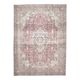 1960s Vintage Persian Handmade Wool Cotton Light Pink Area Rug 285x388