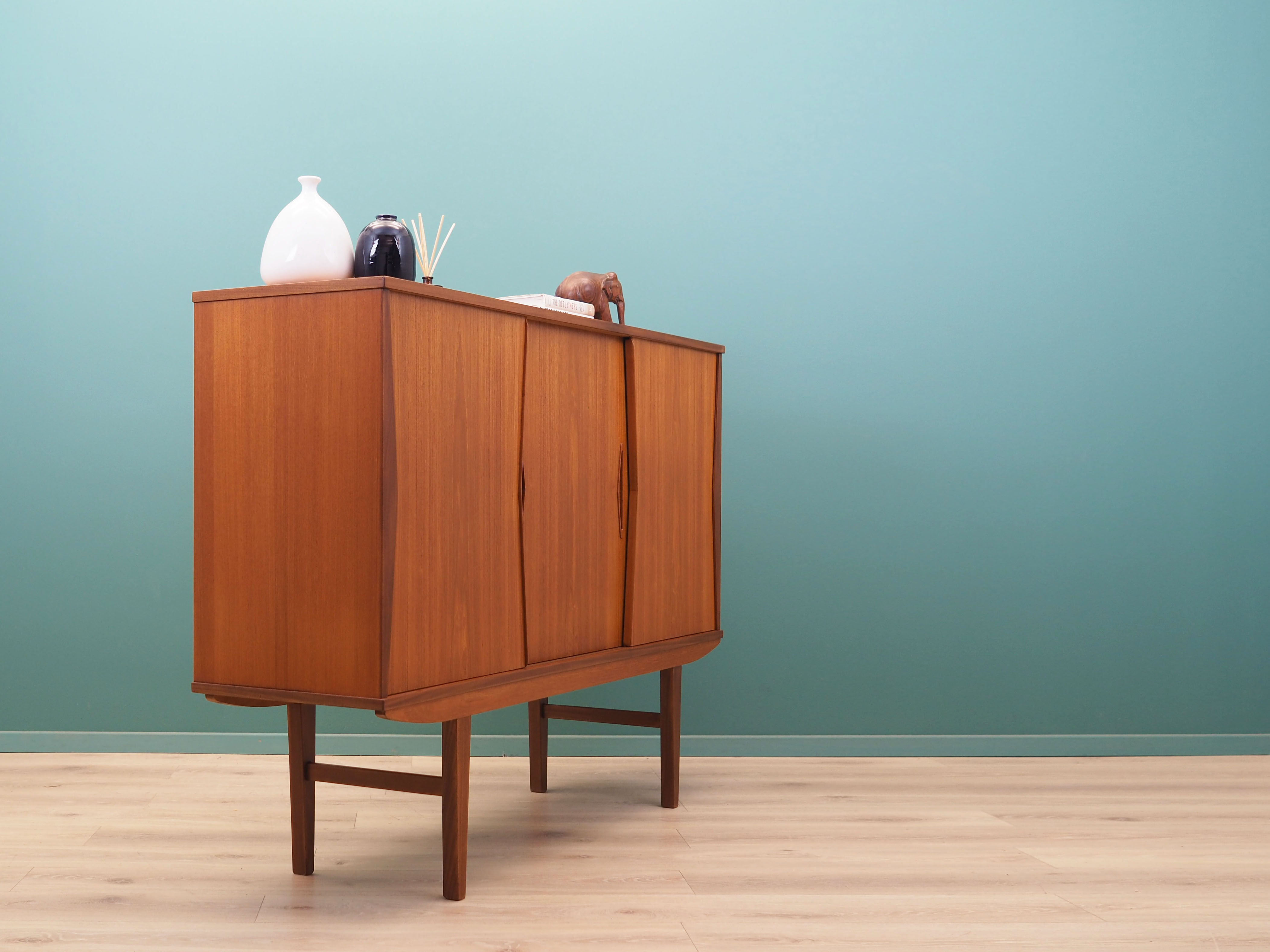 Teak highboard, Danish design, 1960s, production: Denmark