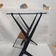 Table basse vintage 1950 1960 range-disques verre et métal