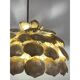 Contemporary gold florentine iron pendant light