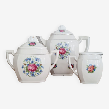 MS France porcelain teapot, sugar bowl and milk jug