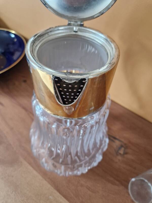 Jug for orangeade with crystal cooler, Hans Knabel, Esslingen.