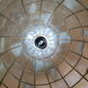 Mother-of-pearl and brass pendant lamp