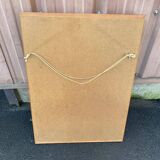 Vintage Scandinavian rectangular mirror in solid wood 75x55cm