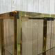 Exhibition showcase in gold-plated chrome and smoked glass - work from the 1980s.
