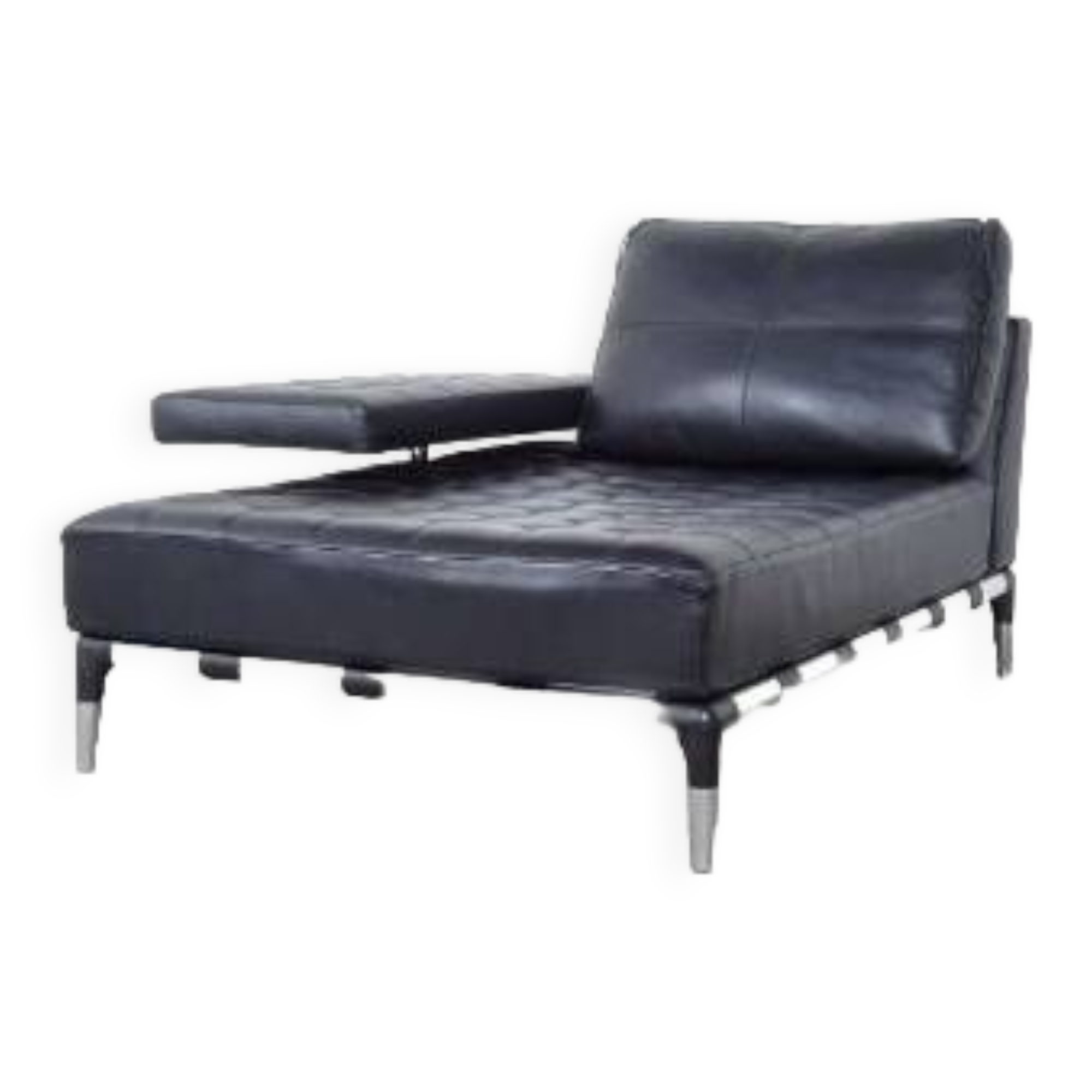 Cassina Privé 231 Lounge by Philippe Stark Luxury Black Leather Sofa