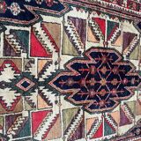 Handmade ancient Persian mazlaghan carpet