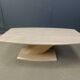 Post-modern coffee table in travertine, 1980s