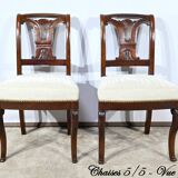 Suite of 5 Cuban Mahogany Chairs, Restoration Period – Early 19th Century