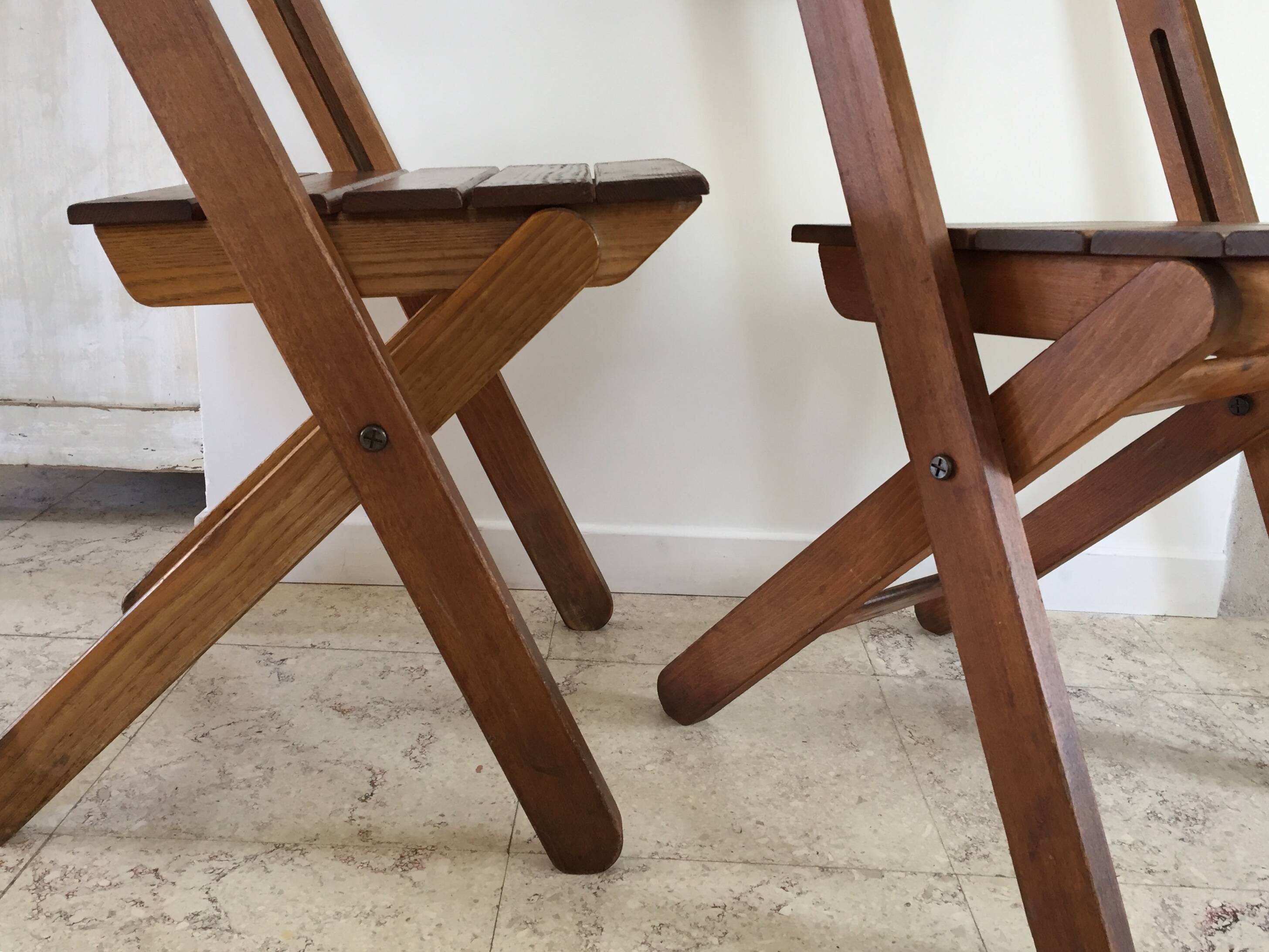 Folding chalet chairs "wood fire"