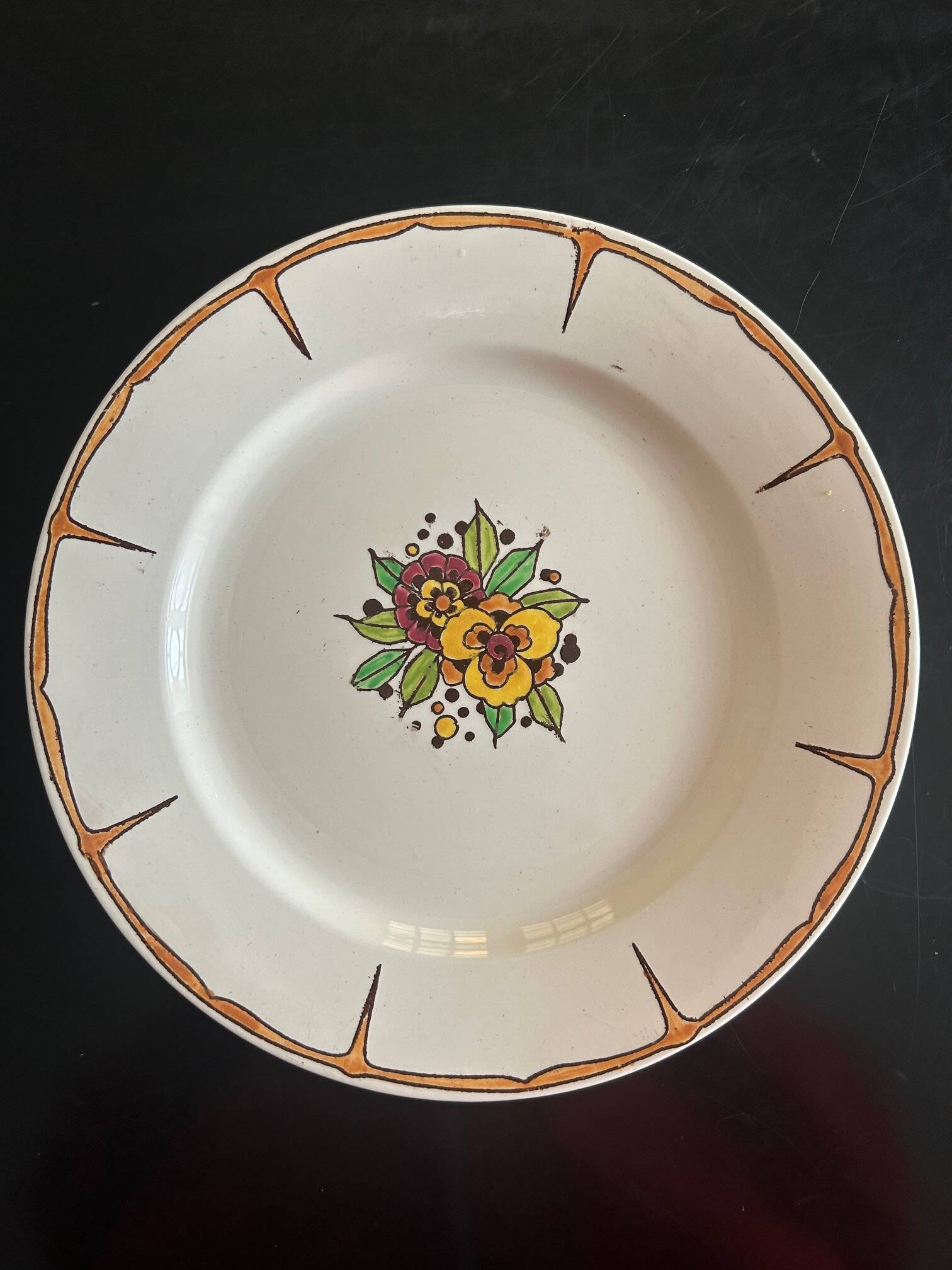 Set of art deco dishes boch fréres la louviére
