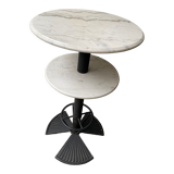 Table "eat standing" double marble tray